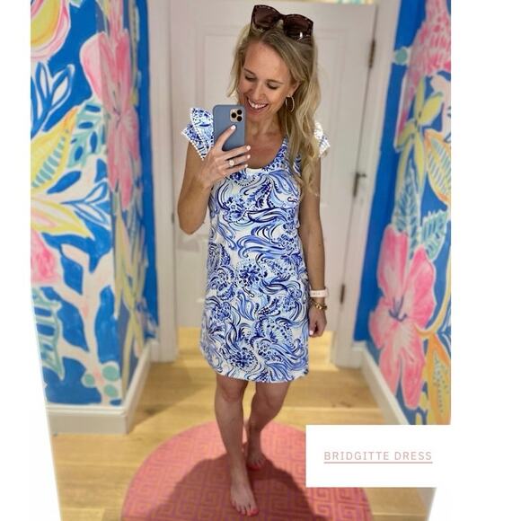 Lilly Pulitzer Bridgitte Cotton Shift Dress Resort White Don't Be Jelly XXS - Picture 12 of 16